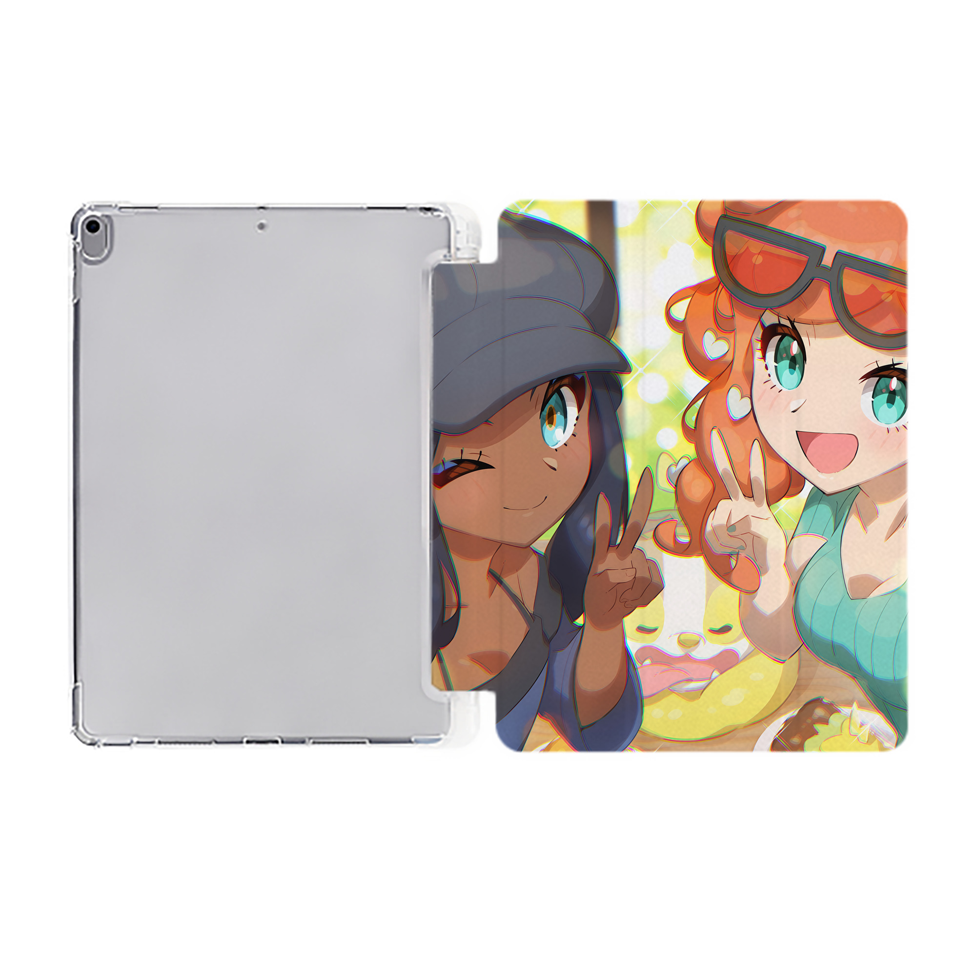 （画像用） ポケットモンスター Pokémon IPad ケース ペン収納付き 三つ折りスタンド PUレザー×シリコン 対応機種9.5/10.5/10.9インチ